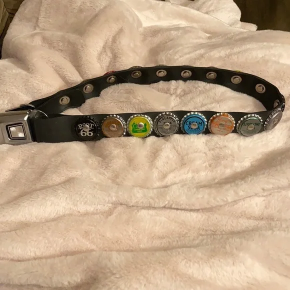 Accessories | Vintage 9s Bottle Cap Seat Belt Belt | Poshmark display picture 3